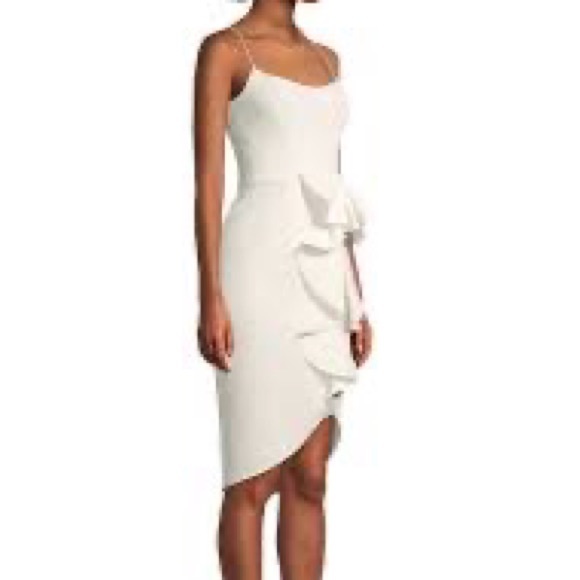 Aidan by Aidan Mattox by y Anthropologie stunning luxury cascade sheath dress. - Picture 2 of 13
